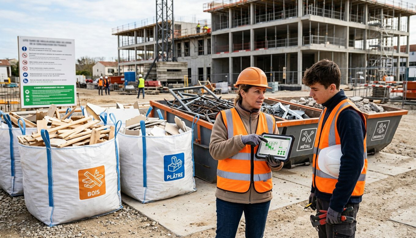 Pourquoi la gestion intelligente des déchets de chantier s’impose dans la construction